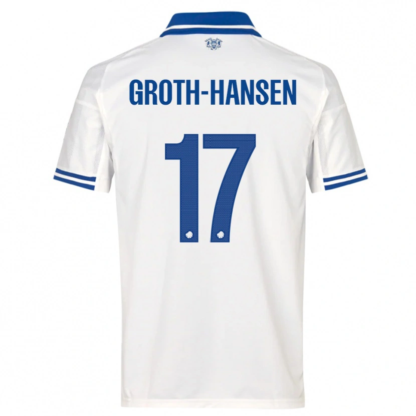 Danxen Criança Camisola Paula Groth-Hansen #17 Branco Azul Principal 2025/26 Camisa