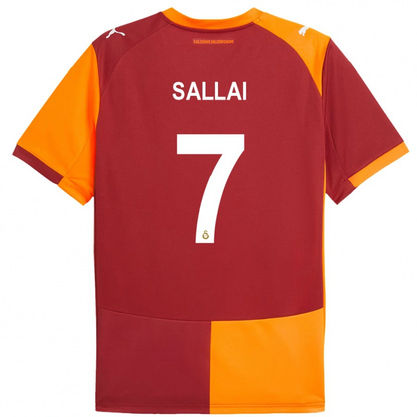 Danxen Criança Camisola Roland Sallai #7 Vermelho Laranja Principal 2025/26 Camisa