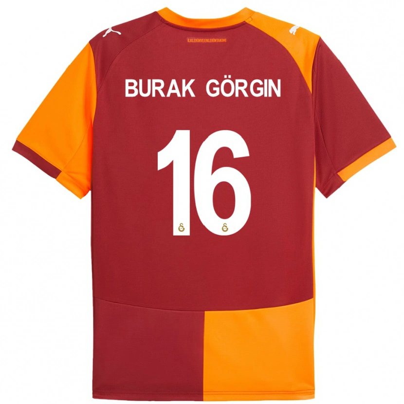 Danxen Criança Camisola Muhammet Burak Görgin #16 Vermelho Laranja Principal 2025/26 Camisa