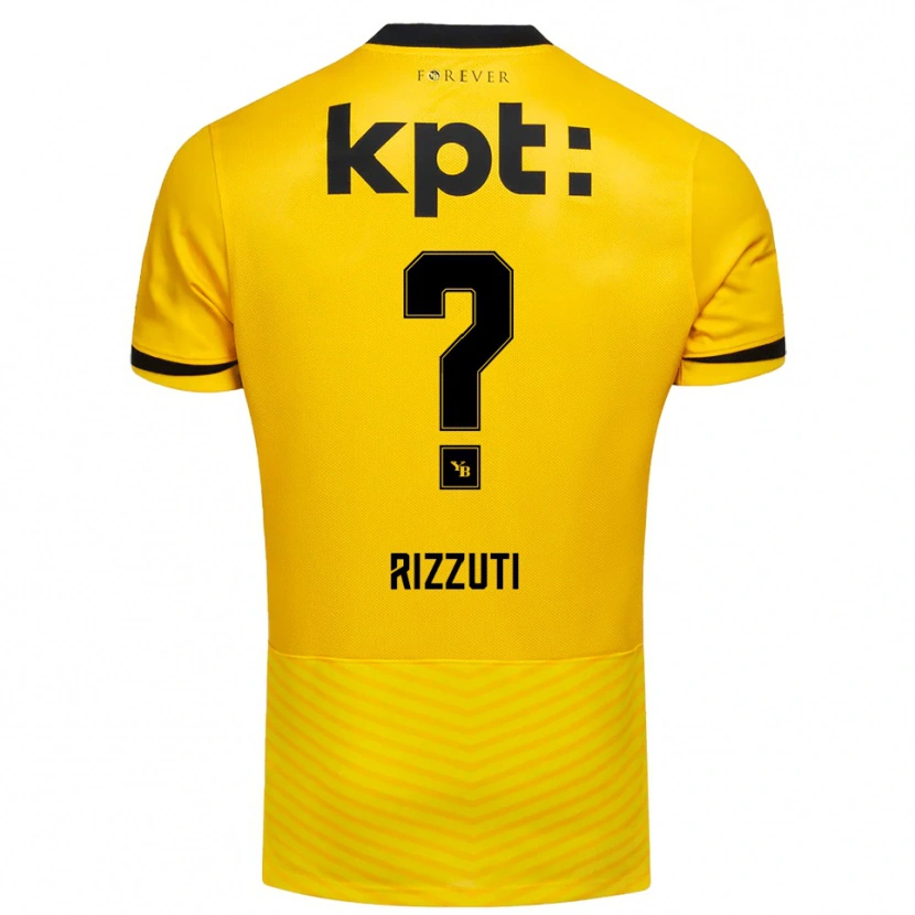 Danxen Criança Camisola Gabriele Rizzuti #0 Amarelo Preto Principal 2025/26 Camisa