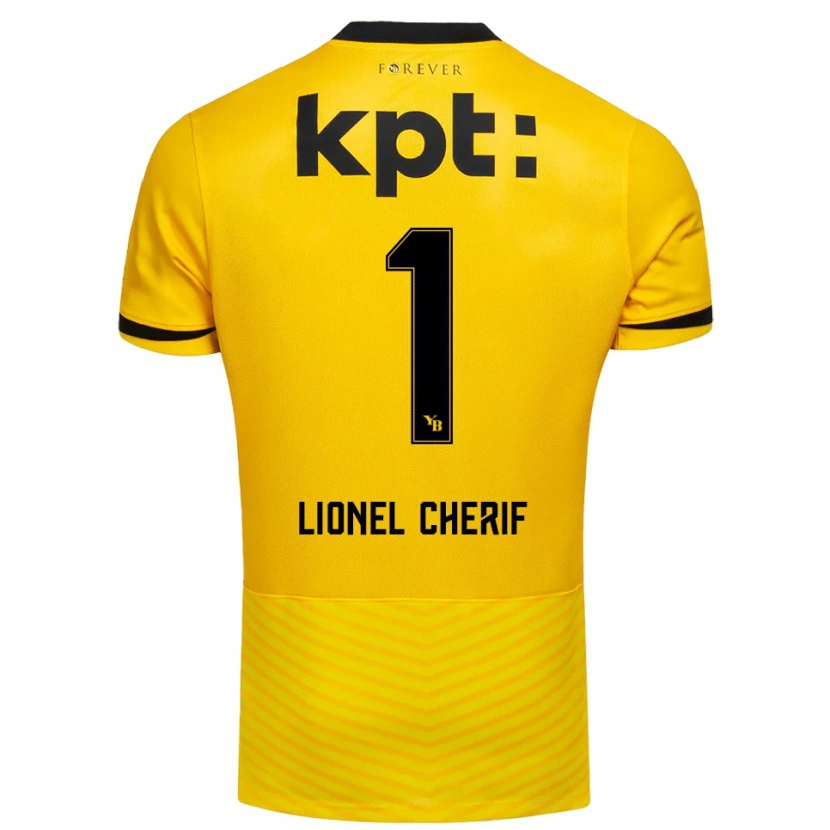 Danxen Criança Camisola Kader Cherif #1 Amarelo Preto Principal 2025/26 Camisa