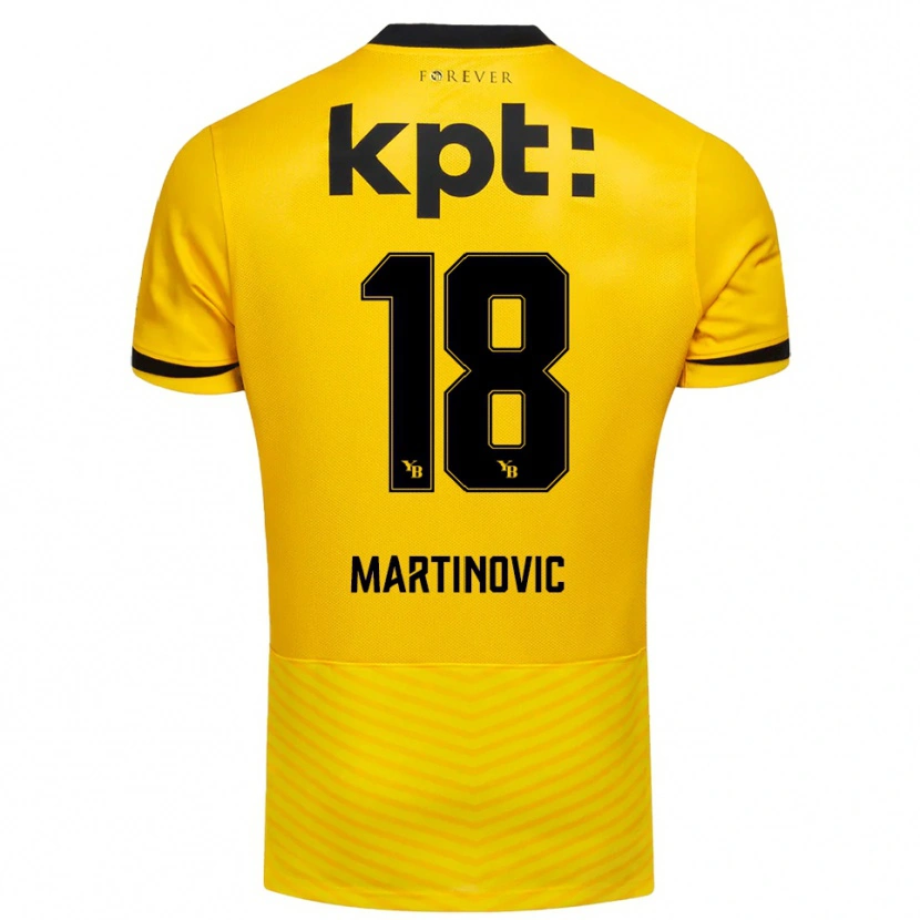 Danxen Criança Camisola Denis Martinovic #18 Amarelo Preto Principal 2025/26 Camisa