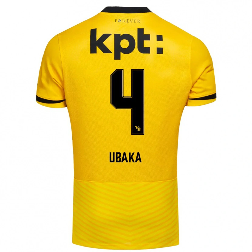 Danxen Criança Camisola Silas Ubaka #4 Amarelo Preto Principal 2025/26 Camisa