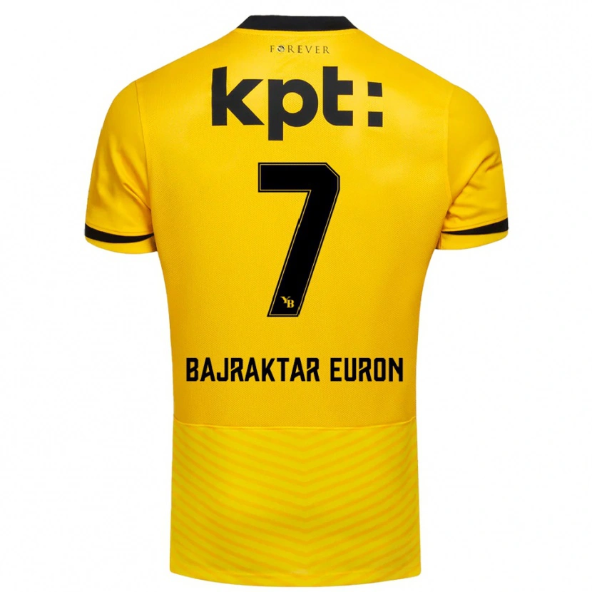 Danxen Criança Camisola Euron Bajraktar #7 Amarelo Preto Principal 2025/26 Camisa