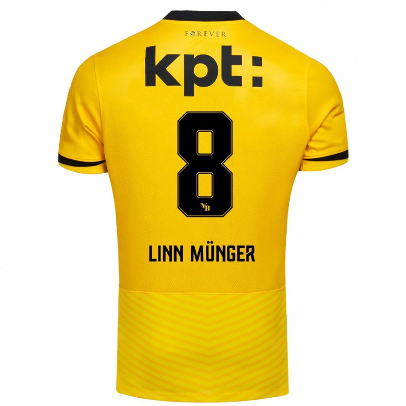 Danxen Criança Camisola Noa Linn Münger #8 Amarelo Preto Principal 2025/26 Camisa