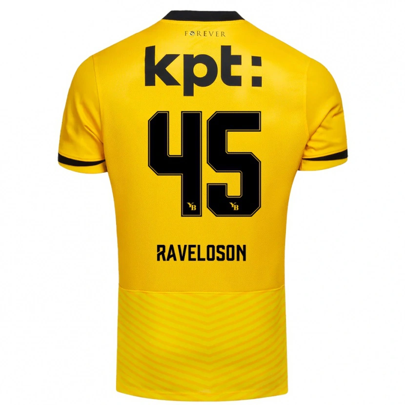 Danxen Criança Camisola Rayan Raveloson #45 Amarelo Preto Principal 2025/26 Camisa