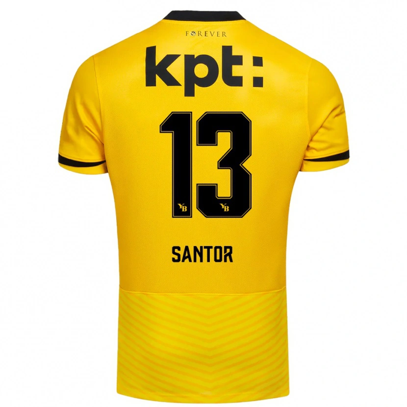 Danxen Criança Camisola Luca Santor #13 Amarelo Preto Principal 2025/26 Camisa
