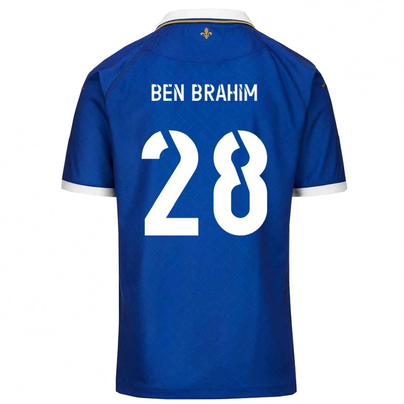 Danxen Criança Camisola Samir Ben Brahim #28 Azul Dourado Principal 2025/26 Camisa