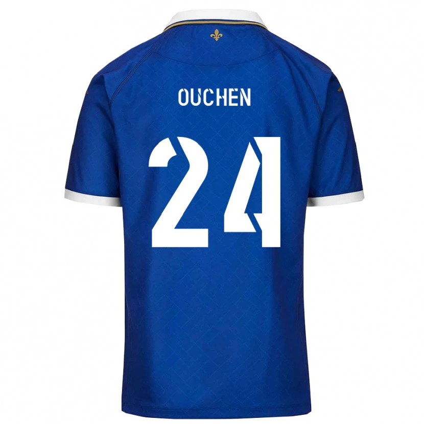 Danxen Criança Camisola Ali Ouchen #24 Azul Dourado Principal 2025/26 Camisa