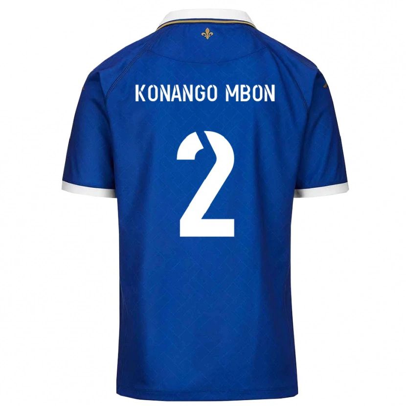 Danxen Criança Camisola Jordan Konango Mbon #2 Azul Dourado Principal 2025/26 Camisa