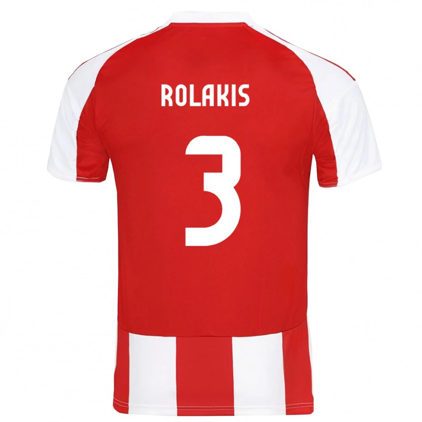 Danxen Criança Camisola Giannis Rolakis #3 Vermelho Branco Principal 2025/26 Camisa