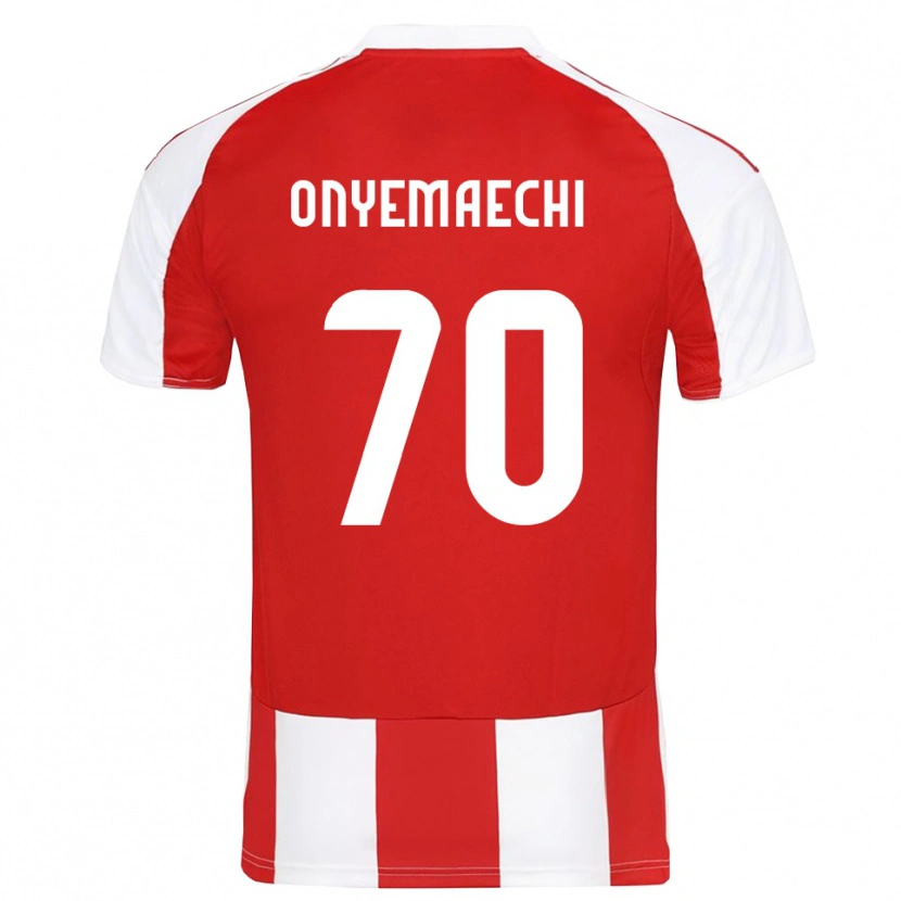 Danxen Criança Camisola Bruno Onyemaechi #70 Vermelho Branco Principal 2025/26 Camisa