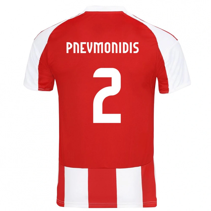 Danxen Criança Camisola Stavros Pnevmonidis #2 Vermelho Branco Principal 2025/26 Camisa