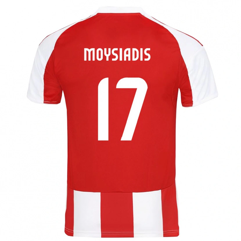 Danxen Criança Camisola Alexandros Moysiadis #17 Vermelho Branco Principal 2025/26 Camisa