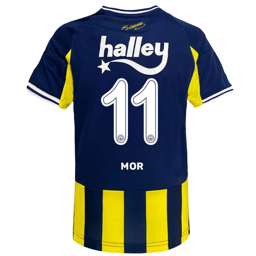 Danxen Criança Camisola Emre Mor #11 Amarelo Marinho Branco Principal 2025/26 Camisa