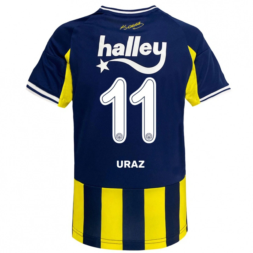 Danxen Criança Camisola Yağmur Uraz #11 Amarelo Marinho Branco Principal 2025/26 Camisa