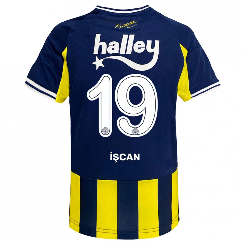 Danxen Criança Camisola Berkay İşcan #19 Amarelo Marinho Branco Principal 2025/26 Camisa