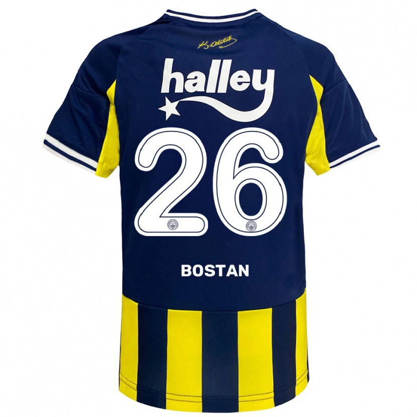 Danxen Criança Camisola Anil Bostan #26 Amarelo Marinho Branco Principal 2025/26 Camisa