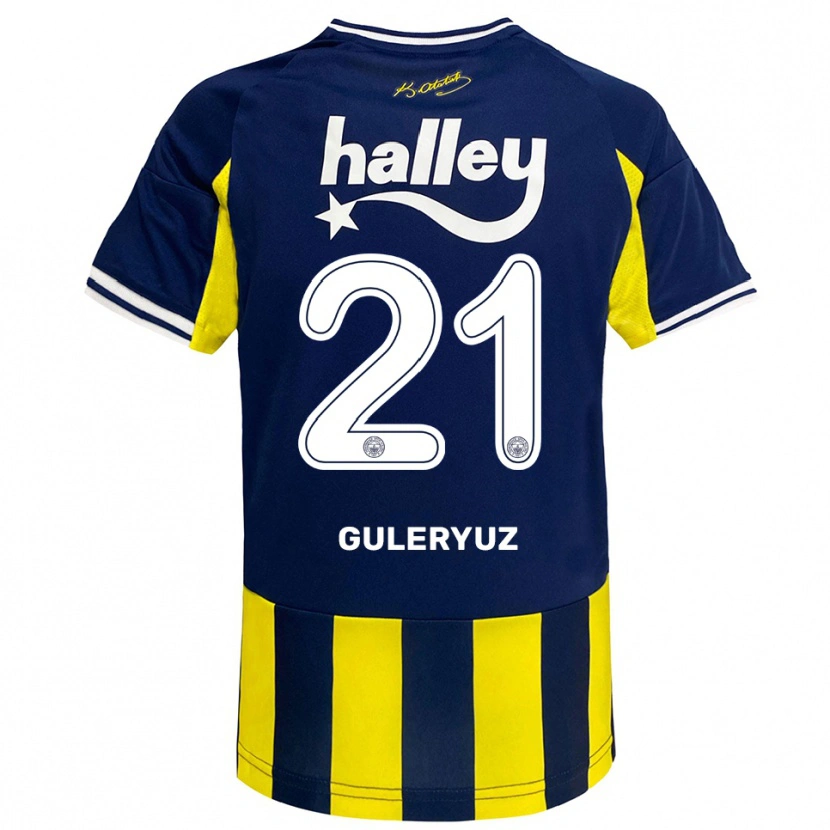 Danxen Criança Camisola Göknur Güleryüz #21 Amarelo Marinho Branco Principal 2025/26 Camisa
