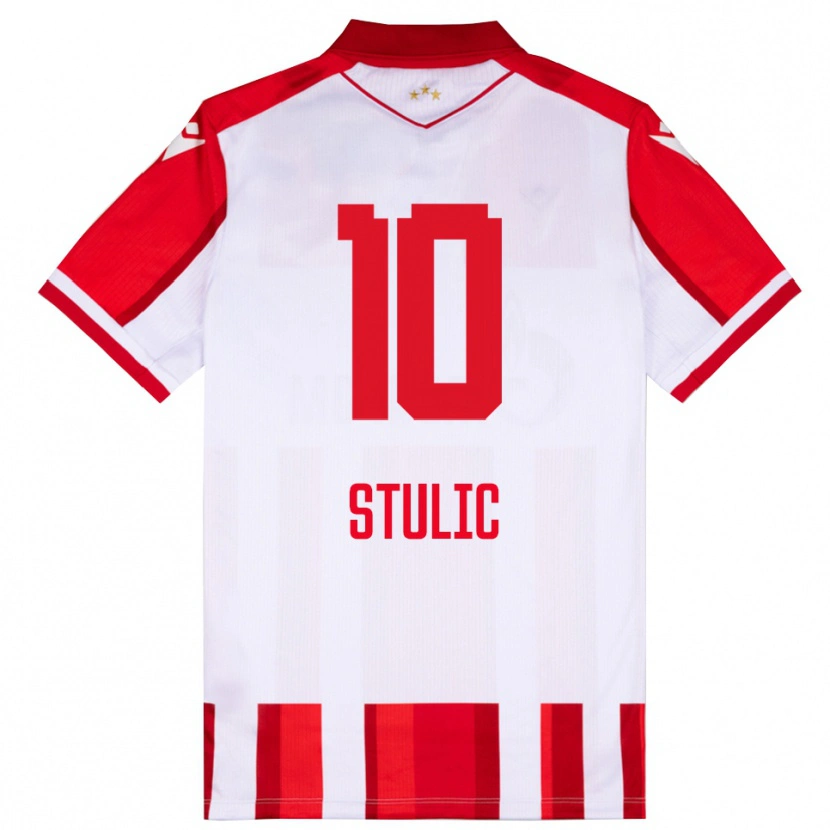 Danxen Criança Camisola Pavle Stulic #10 Vermelho Branco Principal 2025/26 Camisa