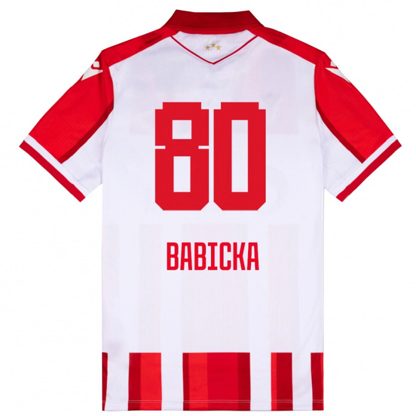 Danxen Criança Camisola Shavy Babicka #80 Vermelho Branco Principal 2025/26 Camisa