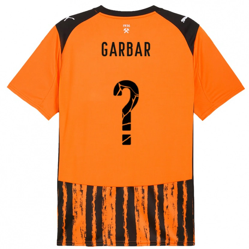 Danxen Criança Camisola Mykhaylo Garbar #0 Laranja Preto Principal 2025/26 Camisa