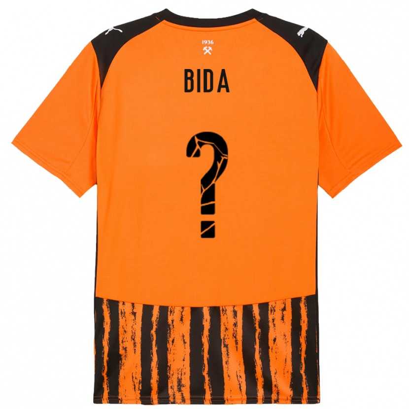 Danxen Criança Camisola Denys Bida #0 Laranja Preto Principal 2025/26 Camisa