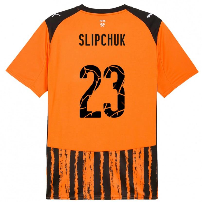Danxen Criança Camisola Mykhaylo Slipchuk #23 Laranja Preto Principal 2025/26 Camisa