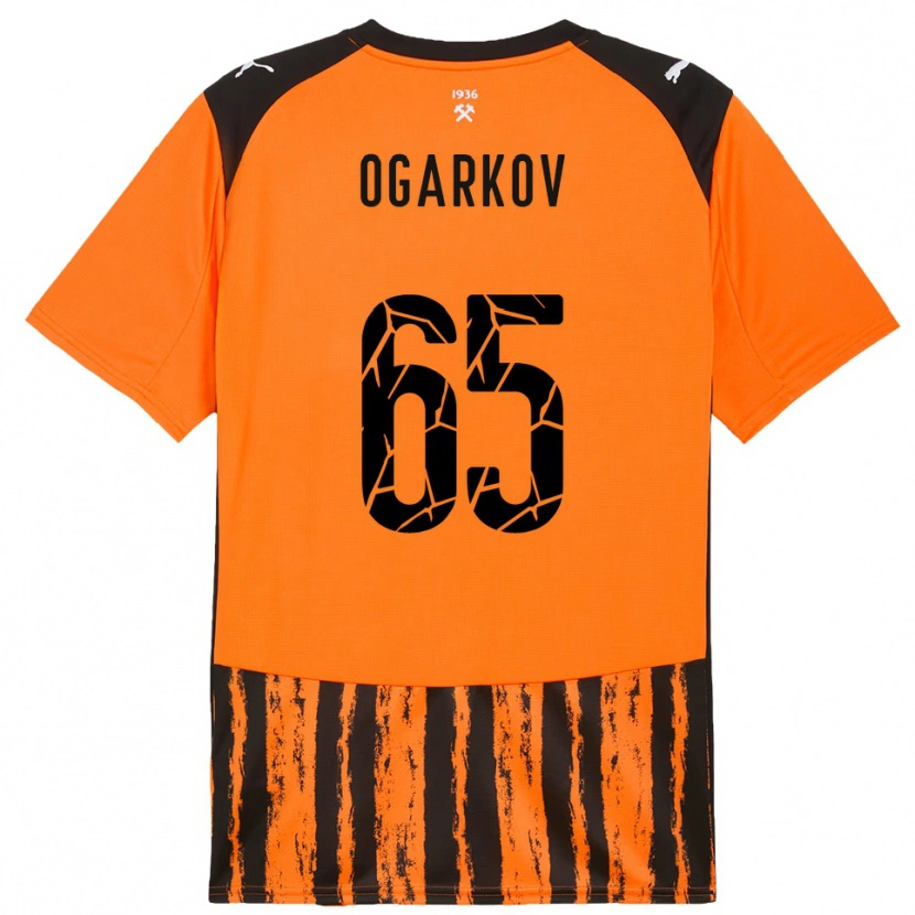 Danxen Criança Camisola Mykola Ogarkov #65 Laranja Preto Principal 2025/26 Camisa
