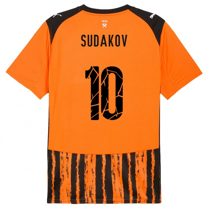 Danxen Criança Camisola Georgiy Sudakov #10 Laranja Preto Principal 2025/26 Camisa
