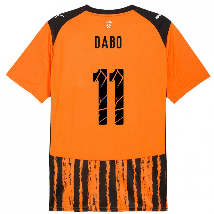 Danxen Criança Camisola Ibrahima Dabo #11 Laranja Preto Principal 2025/26 Camisa