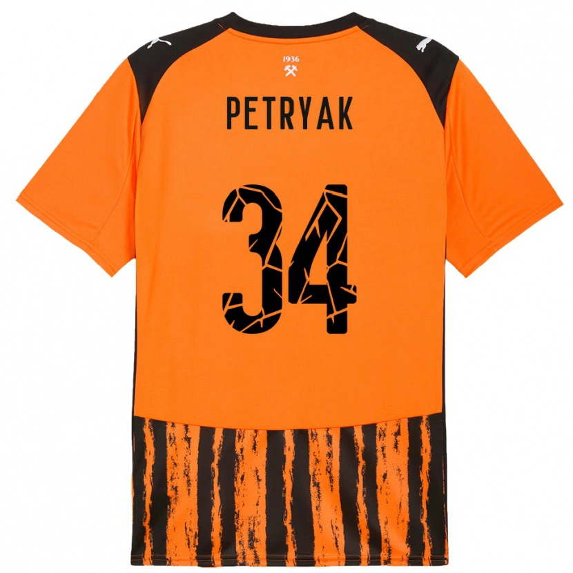 Danxen Criança Camisola Ivan Petryak #34 Laranja Preto Principal 2025/26 Camisa