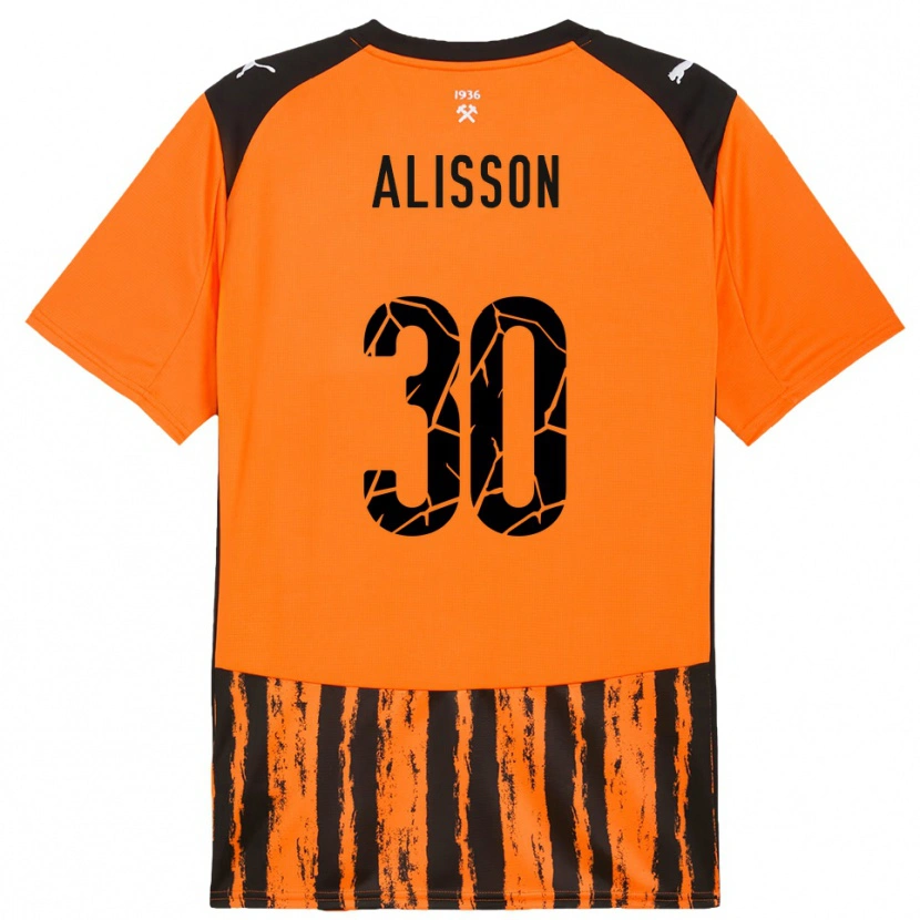 Danxen Criança Camisola Alisson #30 Laranja Preto Principal 2025/26 Camisa