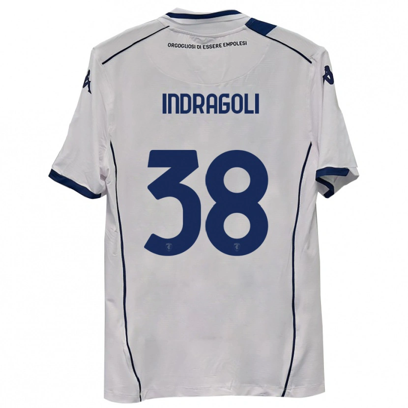 Danxen Criança Camisola Gabriele Indragoli #38 Azul Marinho Escuro Alternativa 2025/26 Camisa