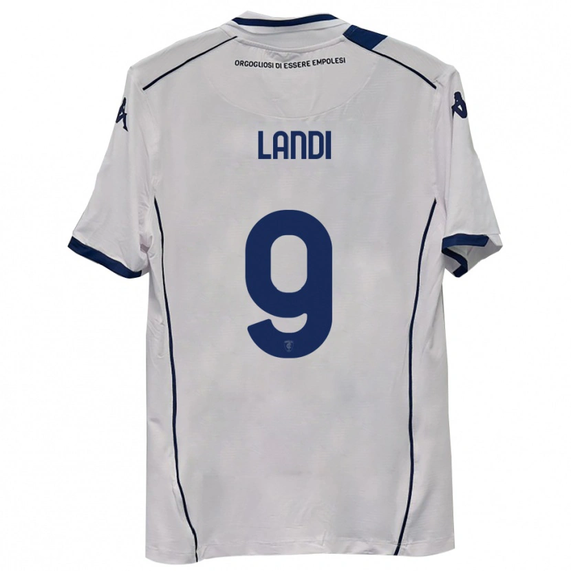 Danxen Criança Camisola Jacopo Landi #9 Azul Marinho Escuro Alternativa 2025/26 Camisa