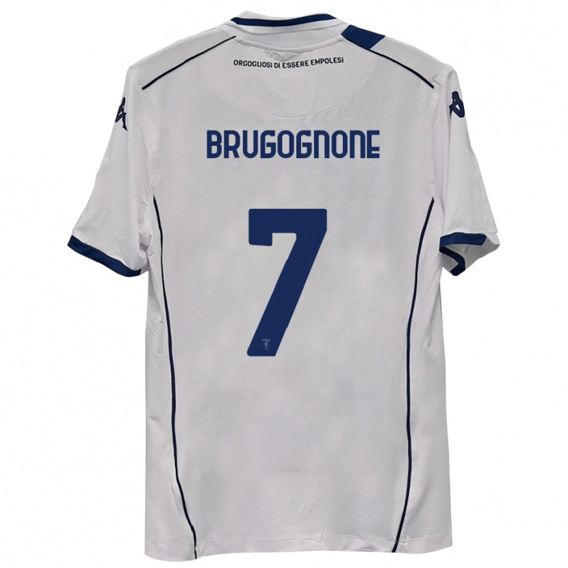 Danxen Criança Camisola Giuseppe Brugognone #7 Azul Marinho Escuro Alternativa 2025/26 Camisa