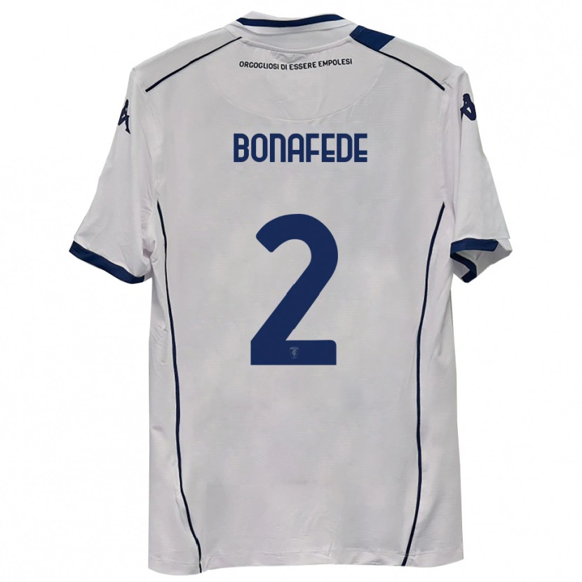 Danxen Criança Camisola Mattias Bonafede #2 Azul Marinho Escuro Alternativa 2025/26 Camisa