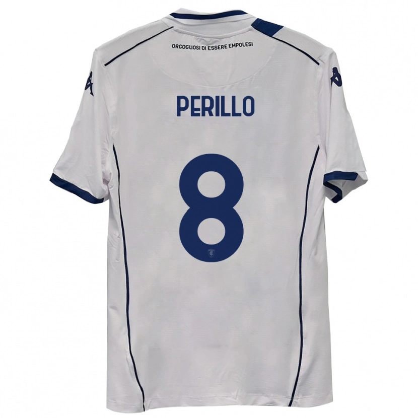 Danxen Criança Camisola Edoardo Perillo #8 Azul Marinho Escuro Alternativa 2025/26 Camisa