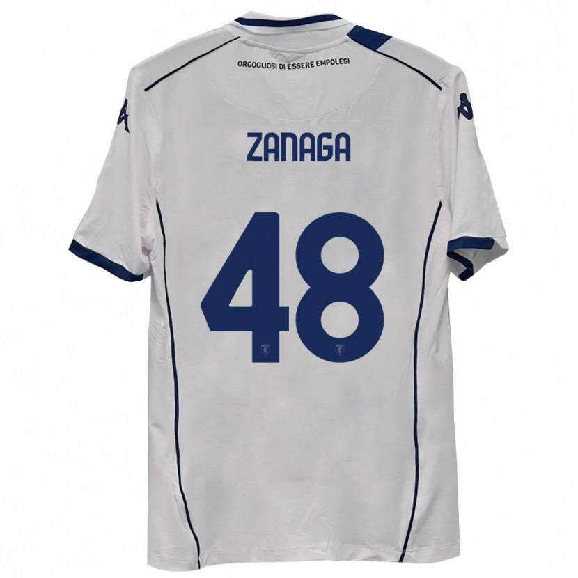 Danxen Criança Camisola Edoardo Zanaga #48 Azul Marinho Escuro Alternativa 2025/26 Camisa