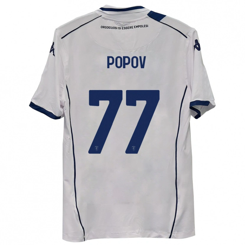 Danxen Criança Camisola Bogdan Popov #77 Azul Marinho Escuro Alternativa 2025/26 Camisa