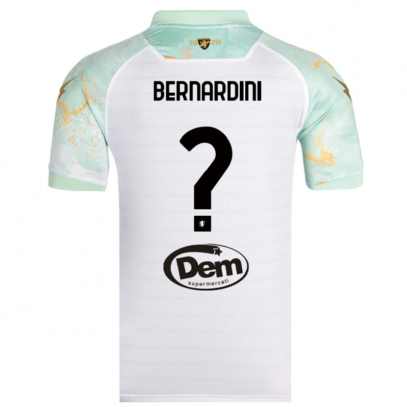Danxen Criança Camisola Daniele Bernardini #0 Branco Preto Alternativa 2025/26 Camisa