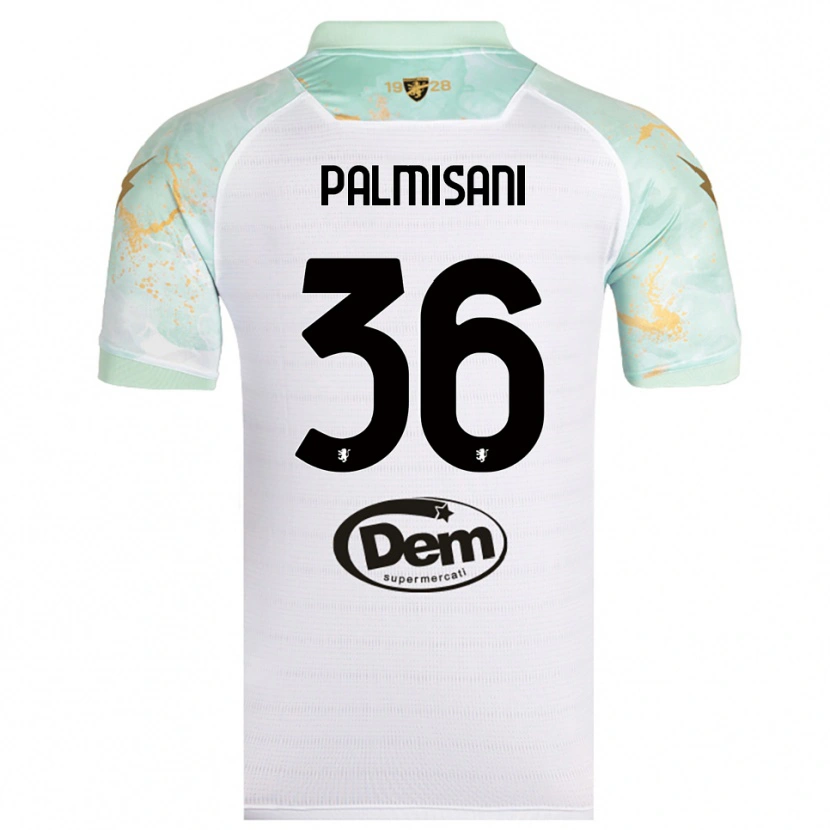 Danxen Criança Camisola Lorenzo Palmisani #36 Branco Preto Alternativa 2025/26 Camisa
