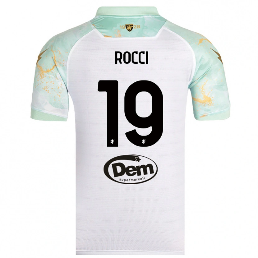 Danxen Criança Camisola Valerio Rocci #19 Branco Preto Alternativa 2025/26 Camisa