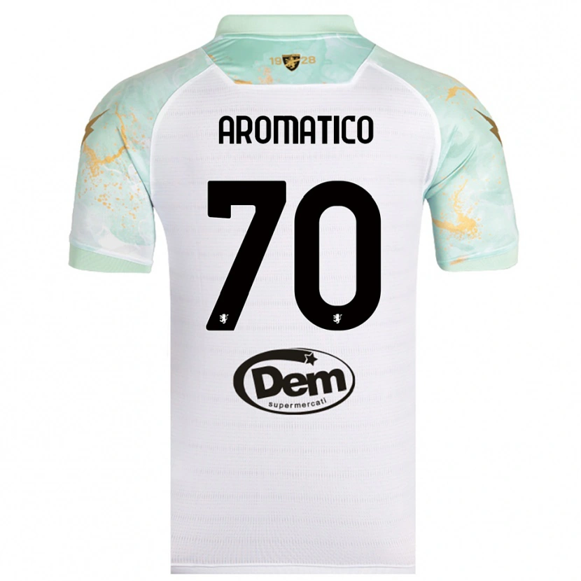 Danxen Criança Camisola Raul Aromatico #70 Branco Preto Alternativa 2025/26 Camisa