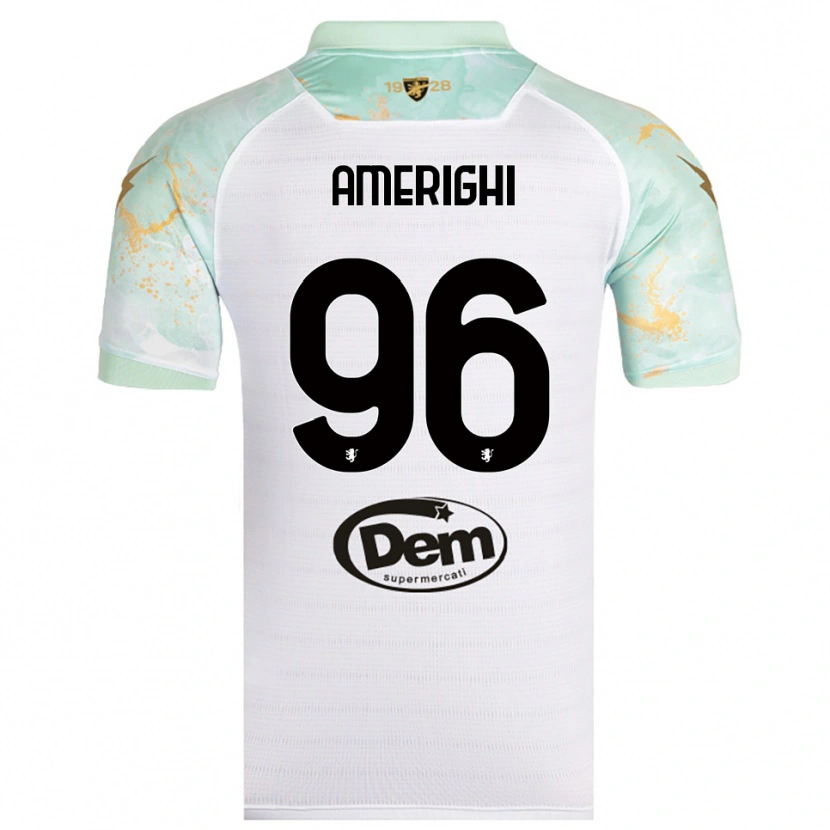 Danxen Criança Camisola Igor Amerighi #96 Branco Preto Alternativa 2025/26 Camisa