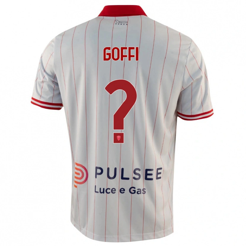 Danxen Criança Camisola Tommaso Goffi #0 Branco Vermelho Azul Alternativa 2025/26 Camisa