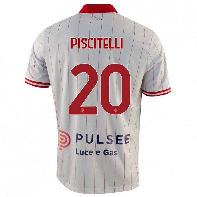Danxen Criança Camisola Pasquale Piscitelli #20 Branco Vermelho Azul Alternativa 2025/26 Camisa