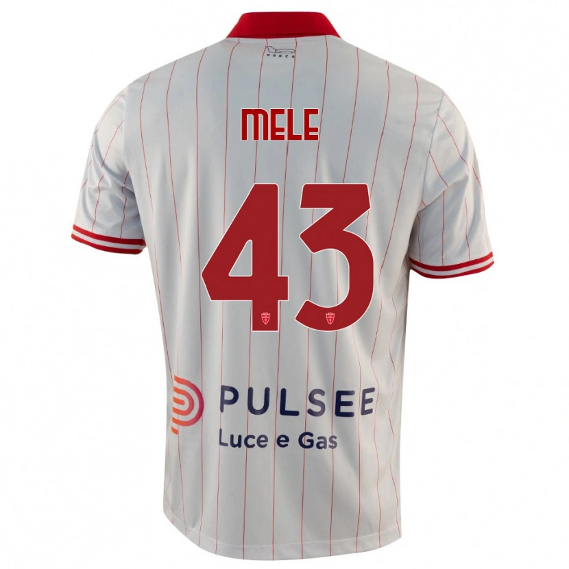 Danxen Criança Camisola Fabio Mele #43 Branco Vermelho Azul Alternativa 2025/26 Camisa