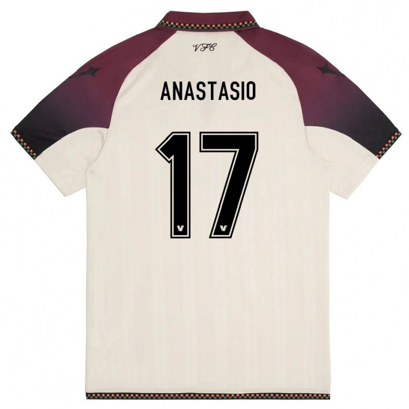 Danxen Criança Camisola Max Anastasio #17 Creme Borgonha Alternativa 2025/26 Camisa