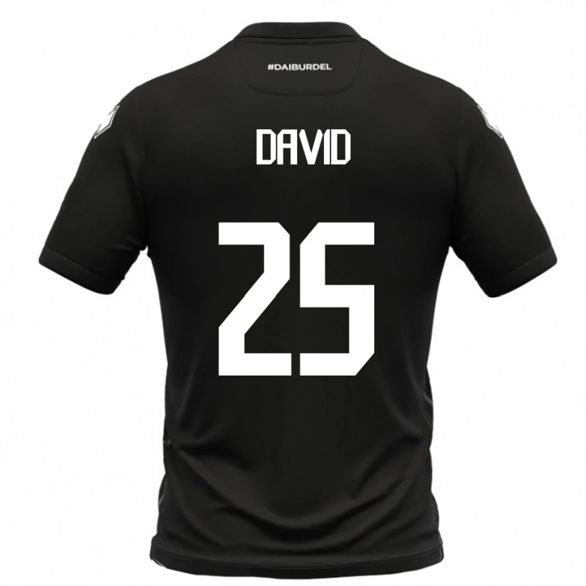 Danxen Criança Camisola Antonio David #25 Preto Branco Alternativa 2025/26 Camisa